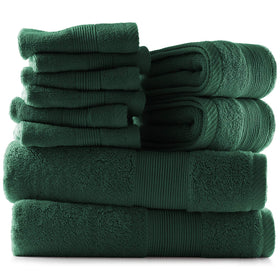 Hearth & Harbor bath towels set 10 folded, luxurious softness for daily use.