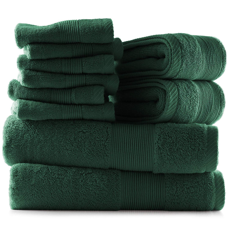 Hearth & Harbor bath towels set 10 folded, luxurious softness for daily use.
