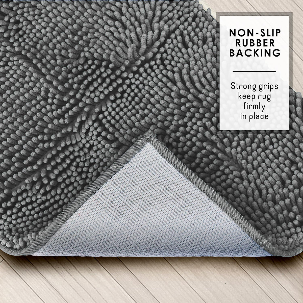 Hearth & Harbor absorbent mat dries quickly for busy bathroom routines.