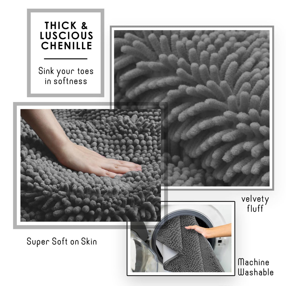 Hearth & Harbor machine-washable rug simplifies gentle cleaning.