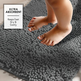 Hearth & Harbor non-slip PVC-backed rug ensures stable placement.