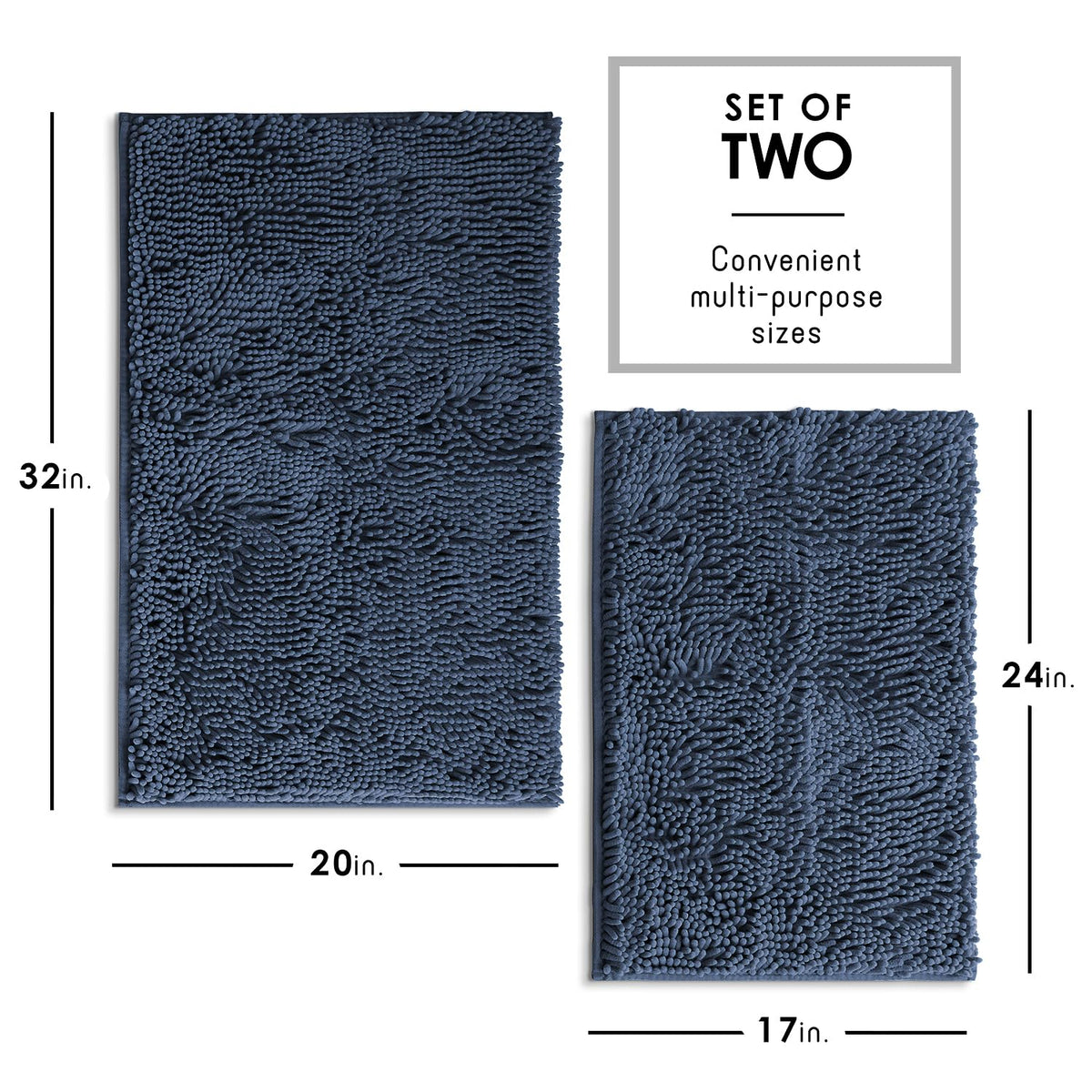 Hearth and Harbor bath rug with non-slip backing stays in place.