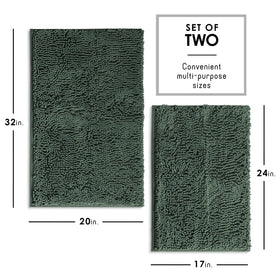 Hearth & Harbor chenille quick-dry fibers help moisture evaporate after showers.