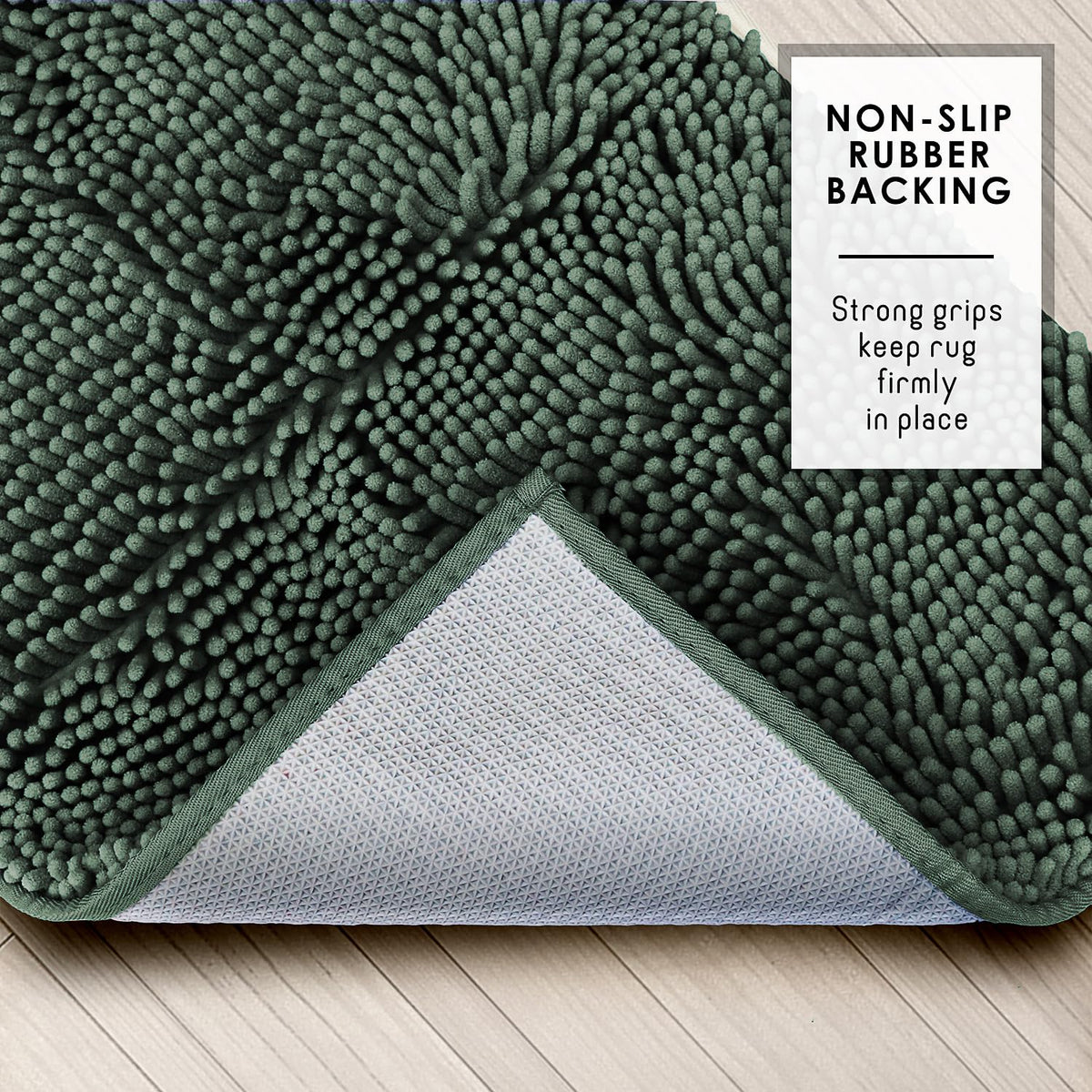 Hearth & Harbor small 17x24 inch rug suitable for compact bathrooms.