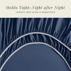 Hearth & Harbor navy pillow case 2 complements pillow support and easy care