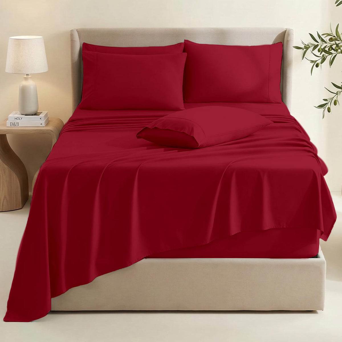Hearth & Harbor king flat sheet provides generous coverage for easy tucking