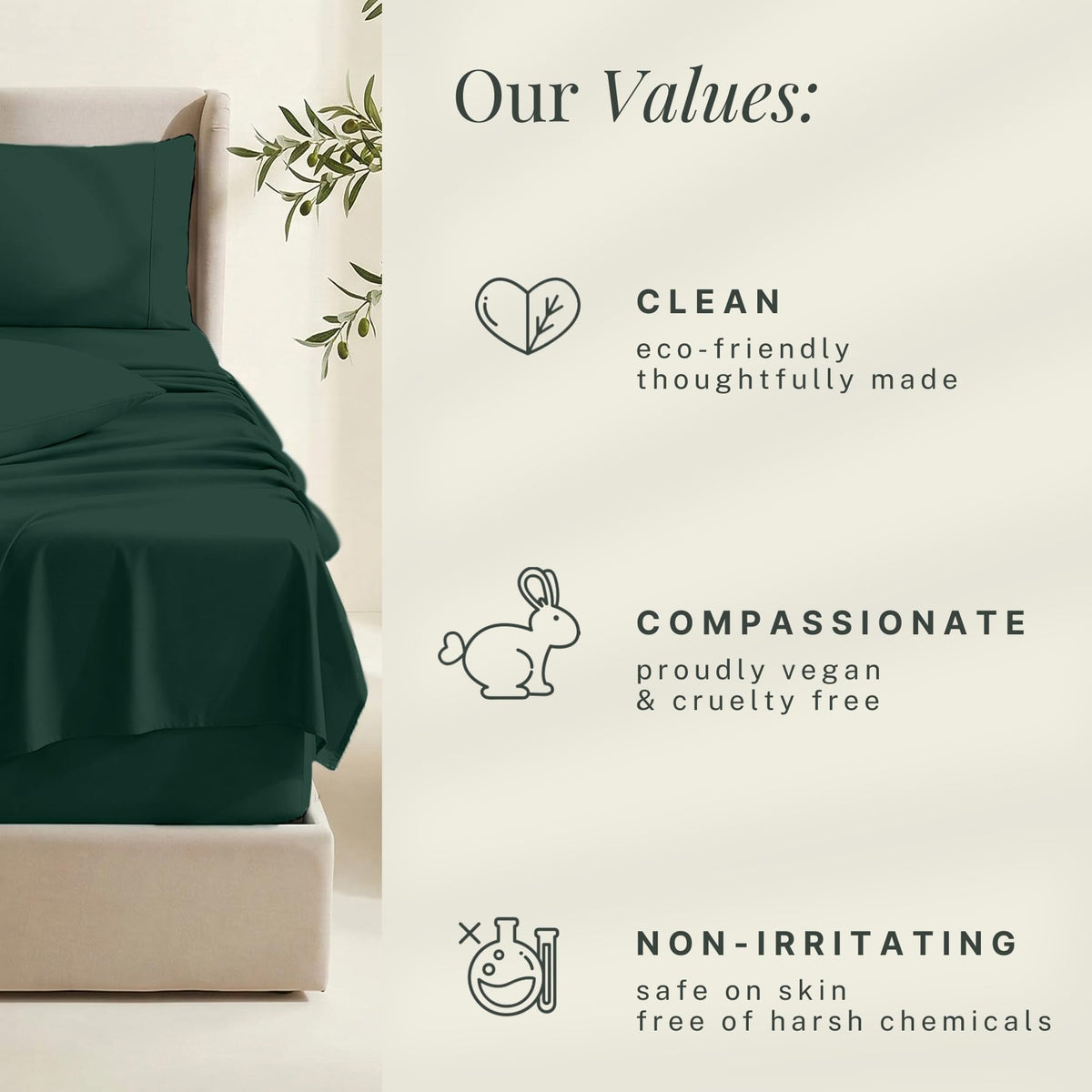Hearth & Harbor care guide shows cold-wash and quick-dry durability.