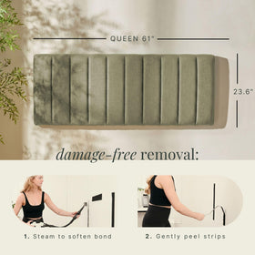 Hearth & Harbor channel-stitched headboard with soft foam fill for comfortable support.