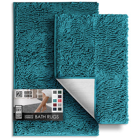 Hearth & Harbor chenille bath mat with plush texture for a cozy post-shower step