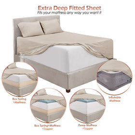 Hearth & Harbor deep-pocket fitted sheet fits mattresses up to 24 inches
