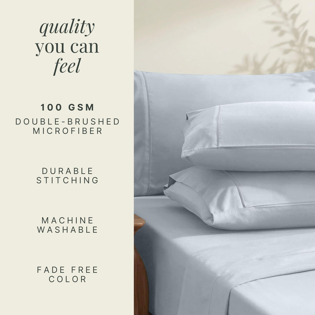Hearth & Harbor deep-pocket sheet on tall mattress illustrating secure fit and smooth surface