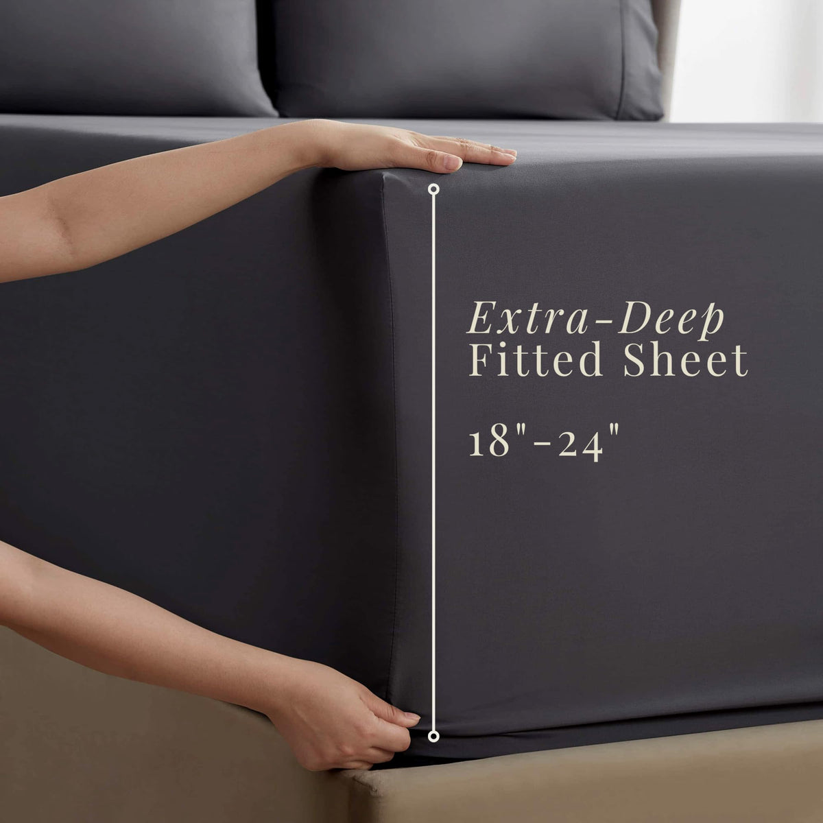 Hearth & Harbor grey pillow case 20x40, soft microfiber for comfort.