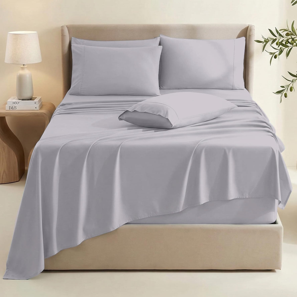 Hearth & Harbor queen flat sheet measures 90x102 inches for full bed coverage