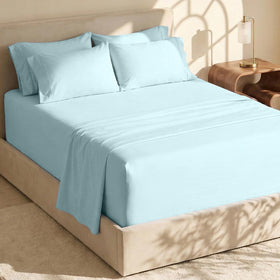 Hearth & Harbor extra deep-pocket queen fitted sheet securely fits deep mattresses for a smooth sleep