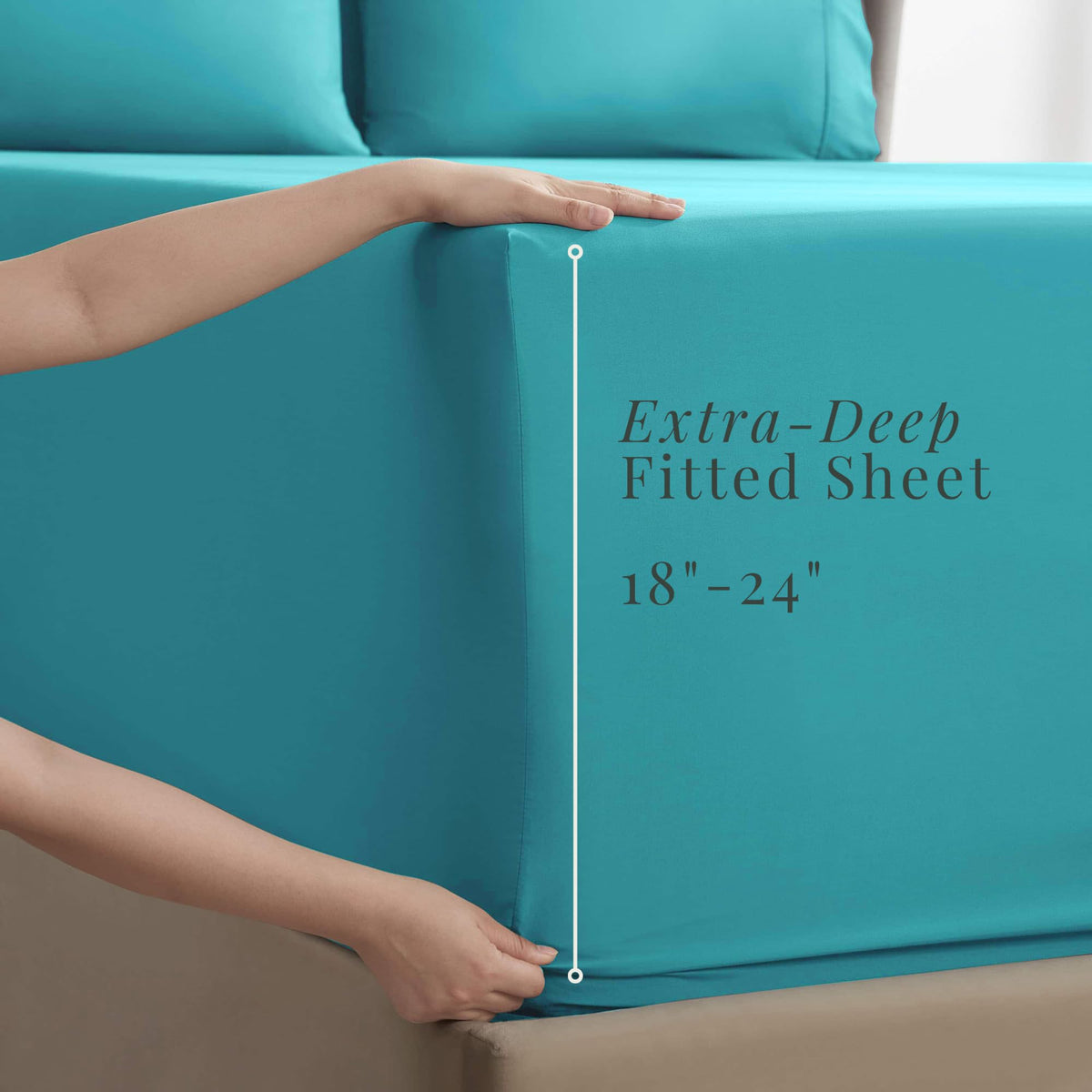 Hearth & Harbor teal pillowcases highlight soft fabric and easy care