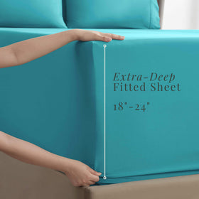 Hearth & Harbor teal pillowcases highlight soft fabric and easy care