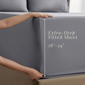 Hearth & Harbor king flat sheet offers generous 105 by 102 inches coverage.
