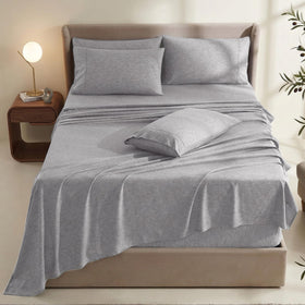 Hearth & Harbor flat sheet shows generous 90x102 inch size for large beds.
