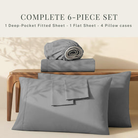 Hearth & Harbor frost gray sheets resist fading and stay vibrant after washing.