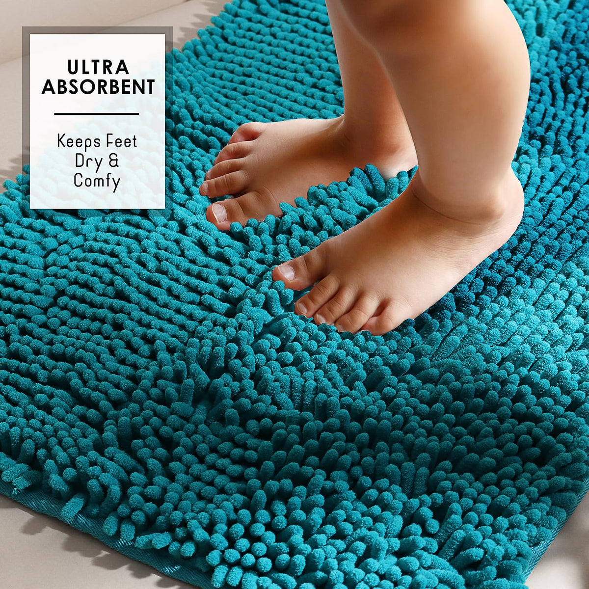 Hearth & Harbor machine-washable bath mat for easy cleaning