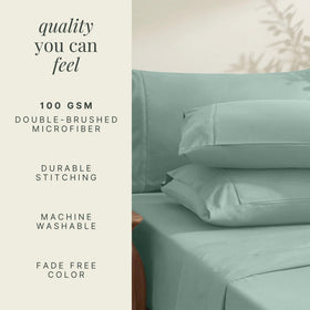 Hearth & Harbor machine-washable sheets simplify laundry days.