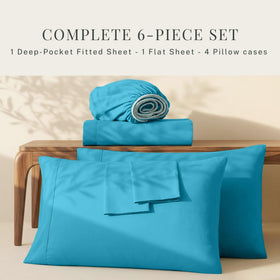 Hearth & Harbor Beach Blue microfiber close-up emphasizes soft texture for comfort.