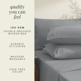 Hearth & Harbor microfiber double-brushed fabric feels ultra-soft to the touch.