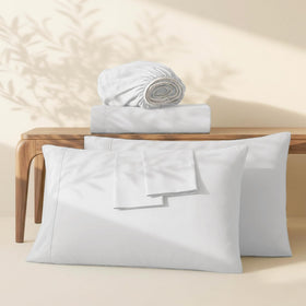 Hearth & Harbor microfiber sheets brushed on both sides for lasting softness.