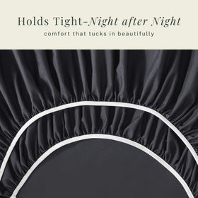Hearth & Harbor packaging image showcases durable, easy-care bedding.
