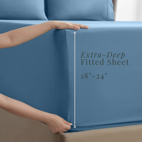 Pillowcase 20x30 from Hearth & Harbor set in Blue Heaven for soft sleep comfort.