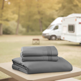 Hearth & Harbor RV short queen pillowcase detail highlighting soft microfiber