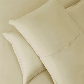 Hearth & Harbor Vanilla Yellow texture close-up emphasizes plush softness.