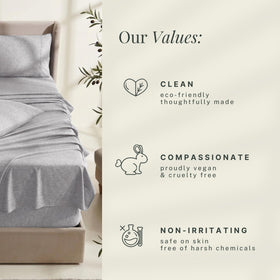 Hearth & Harbor wrinkle-resistant bedding simplifies laundry and folding.