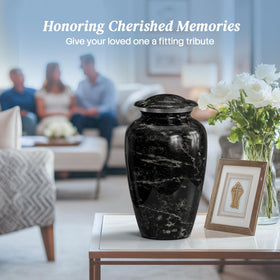 Hearthy Home urn in a quiet memorial space for reflection.