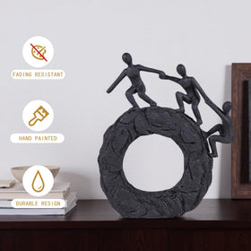 Hebdids sturdy-base sculpture stays securely positioned on any surface.