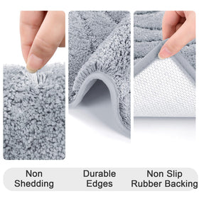 HEBE Rugs 20x48 bath rug covers spacious tub area