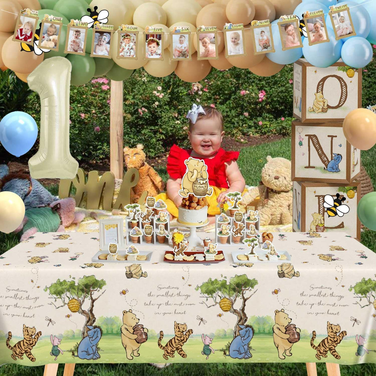 Heboland high chair banner creates a festive centerpiece for photos