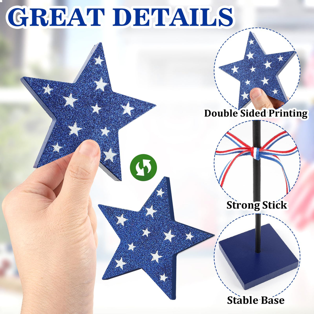 Hedeey ribbon detail—red, white, and blue accents enhance festive appeal.