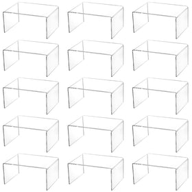 Hedume clear acrylic risers front view for organized jewelry display