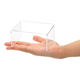 Hedume jewelry display on clear risers highlights sparkle and arrangement