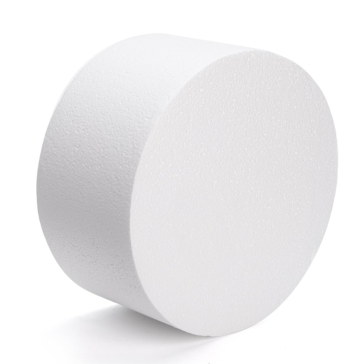 Hedume foam cake dummy, 6-inch height, sturdy base for tiered designs.