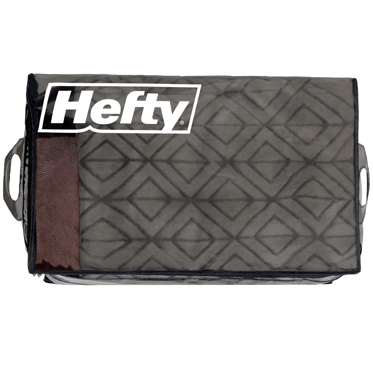 Hefty comforter bedding storage tote neatly stores bulky textiles
