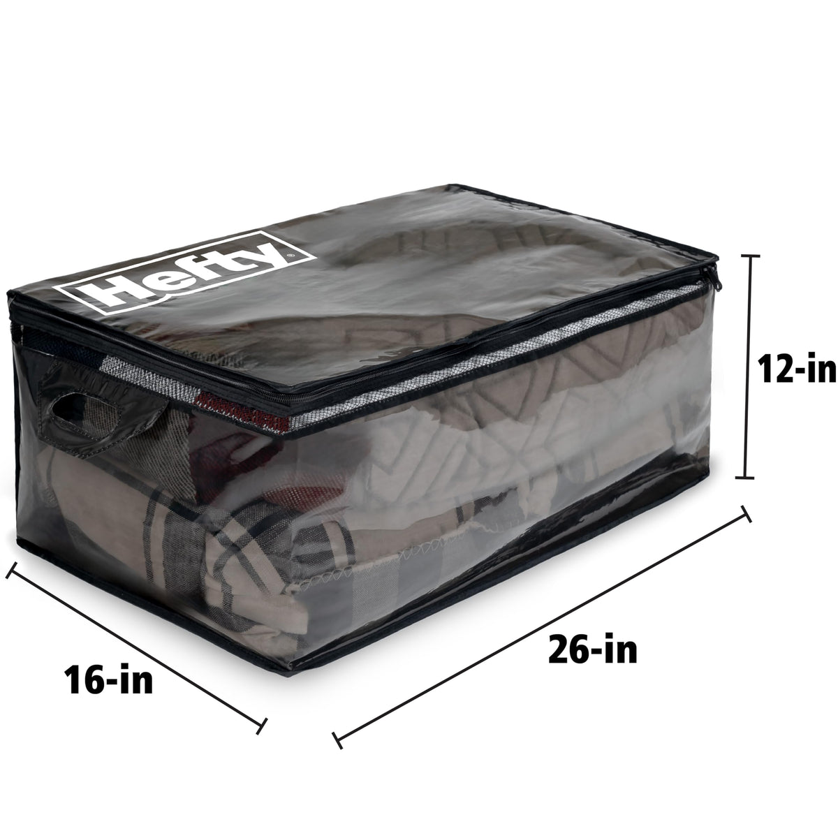 Hefty eco friendly reusable storage tote reduces need for single use boxes
