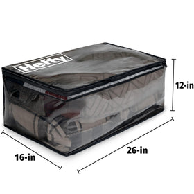 Hefty eco friendly reusable storage tote reduces need for single use boxes