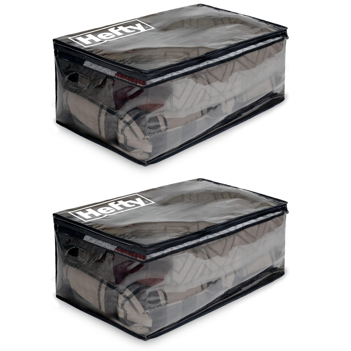 Hefty extra large moving bag with double zippers for easy packing and access