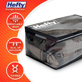 Hefty foldable design enables flat storage when not in use
