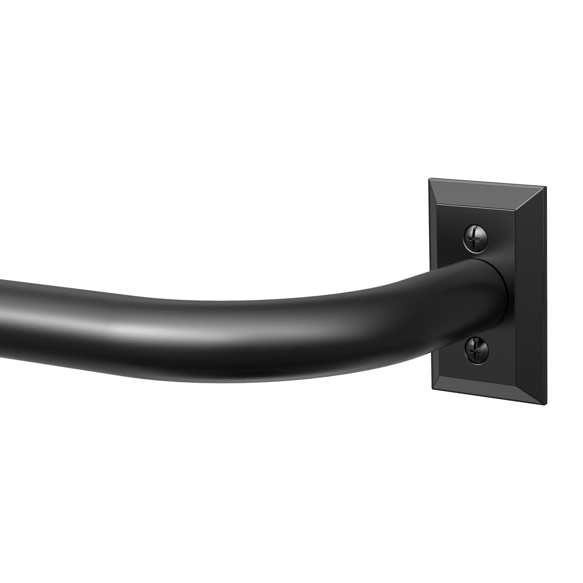 Hei! Dear black curtain rod wall mount shows sturdy, space-saving design for modern rooms.