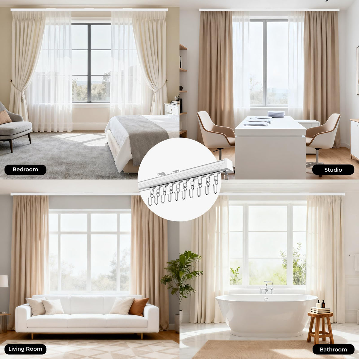 hei! dear color option white shows clean, modern look for rooms.