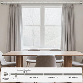 HEI! DEAR multi-scene curtain rod suitable for bedroom, living room, patio.