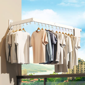 HEILAIYI adhesive-install drying rack with no drilling for easy setup.